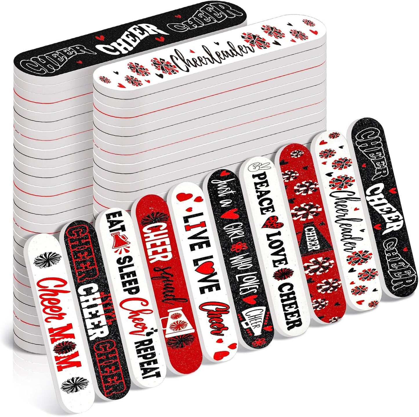 50 Pack Cheerleader Gifts Bulk for Team Funny Cheerleaders Nail Files Party Favors Cheer Gifts Cheerleading Favors for Women Girls Teammates