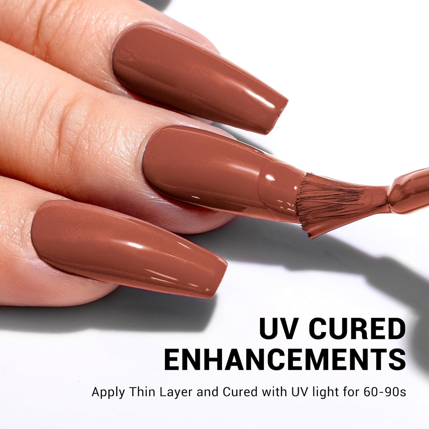 MelodySusie Thick Red Brown Gel Nail Polish,0.5fl oz Nails Soak Off UV LED Light Brown Gel Polish Christmas Gift for Women Nail Art Manicure Salon DIY Nail Design Decoration at Home-A1808