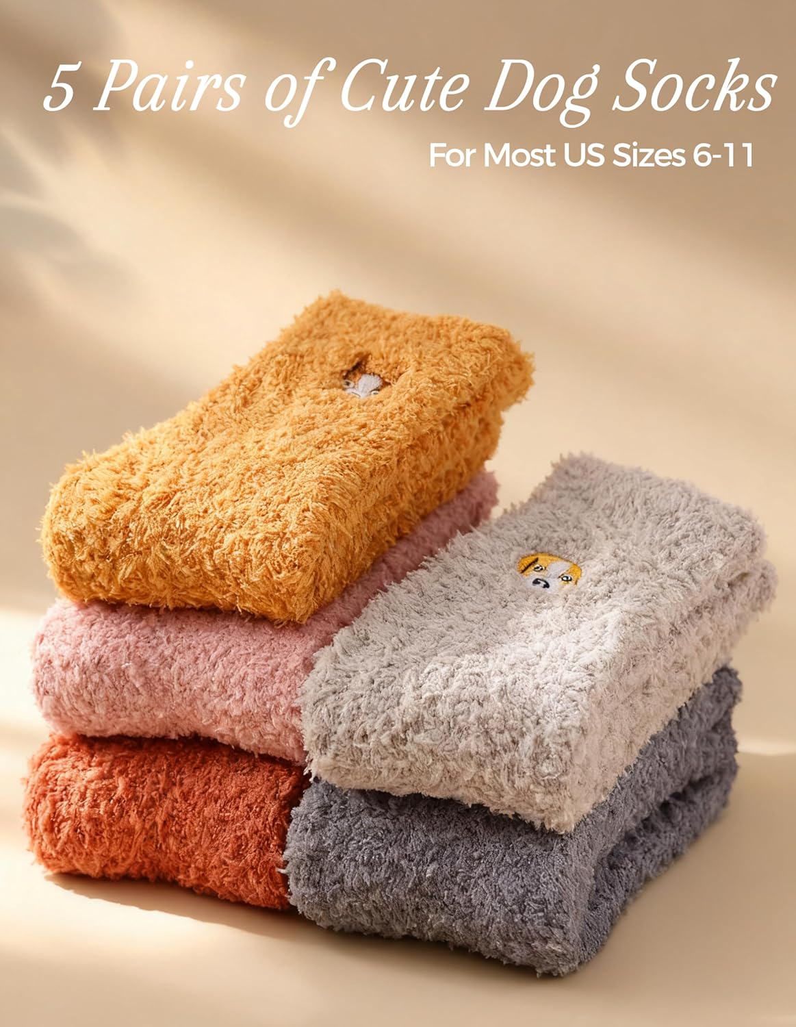 TEHOOK Warm & Cozy Gifts for Women, Stocking Stuufers, Fluffy Fuzzy Plush Sleeping Slipper Socks - Soft Warm Fabric