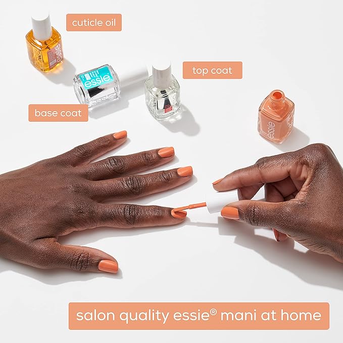 essie Salon-Quality Nail Polish, Vegan, Silver Glitter, Set In Stones, 0.46 fl oz
