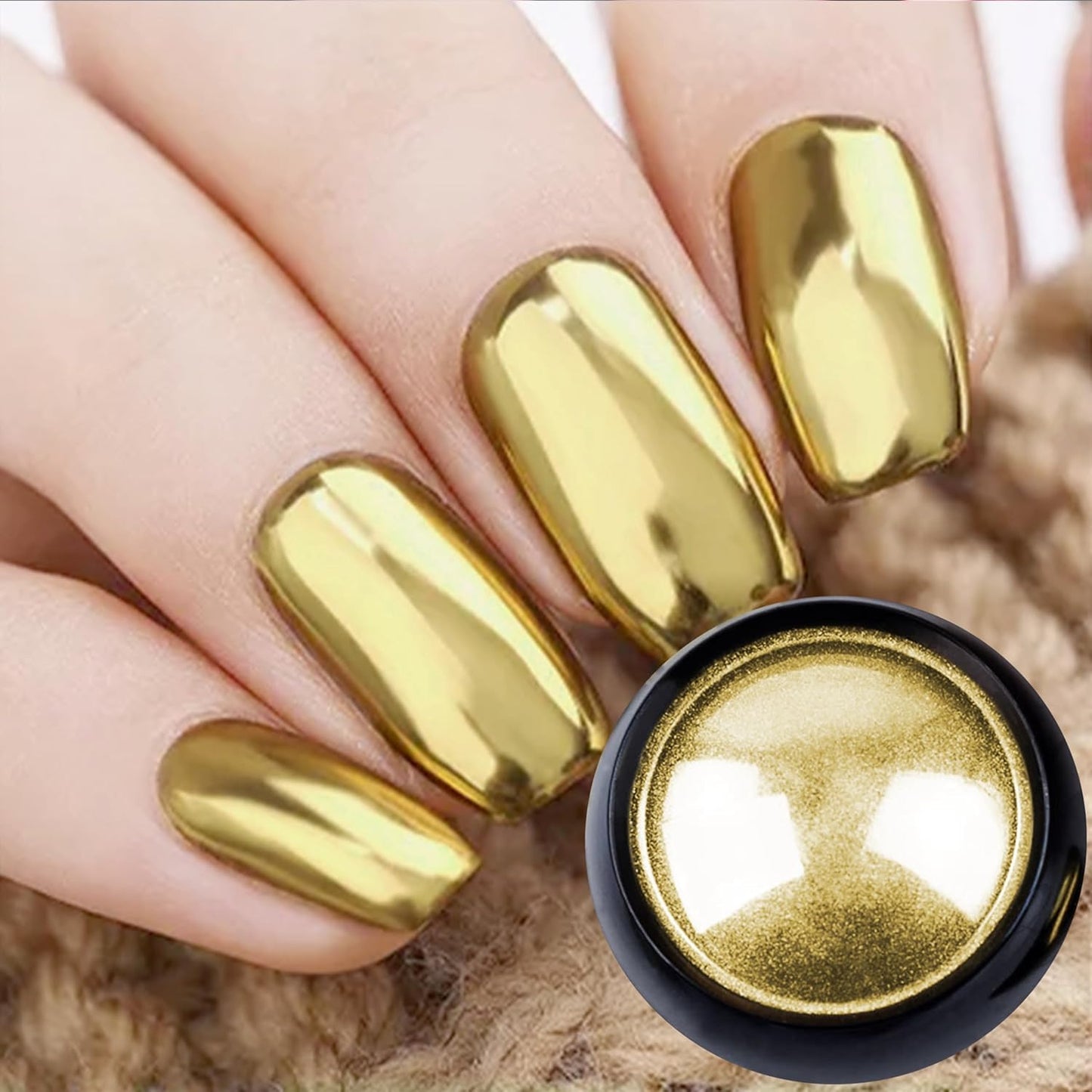 Chrome Powder for Nails,6Colors Fairy Chrome Powder Kit Mirror Luster Effect Charm Chrome PowderS for Gel Nails,Aurora ChromeS Nail Powder for Nail Art,Chrome PowderS for Acrylic Nails