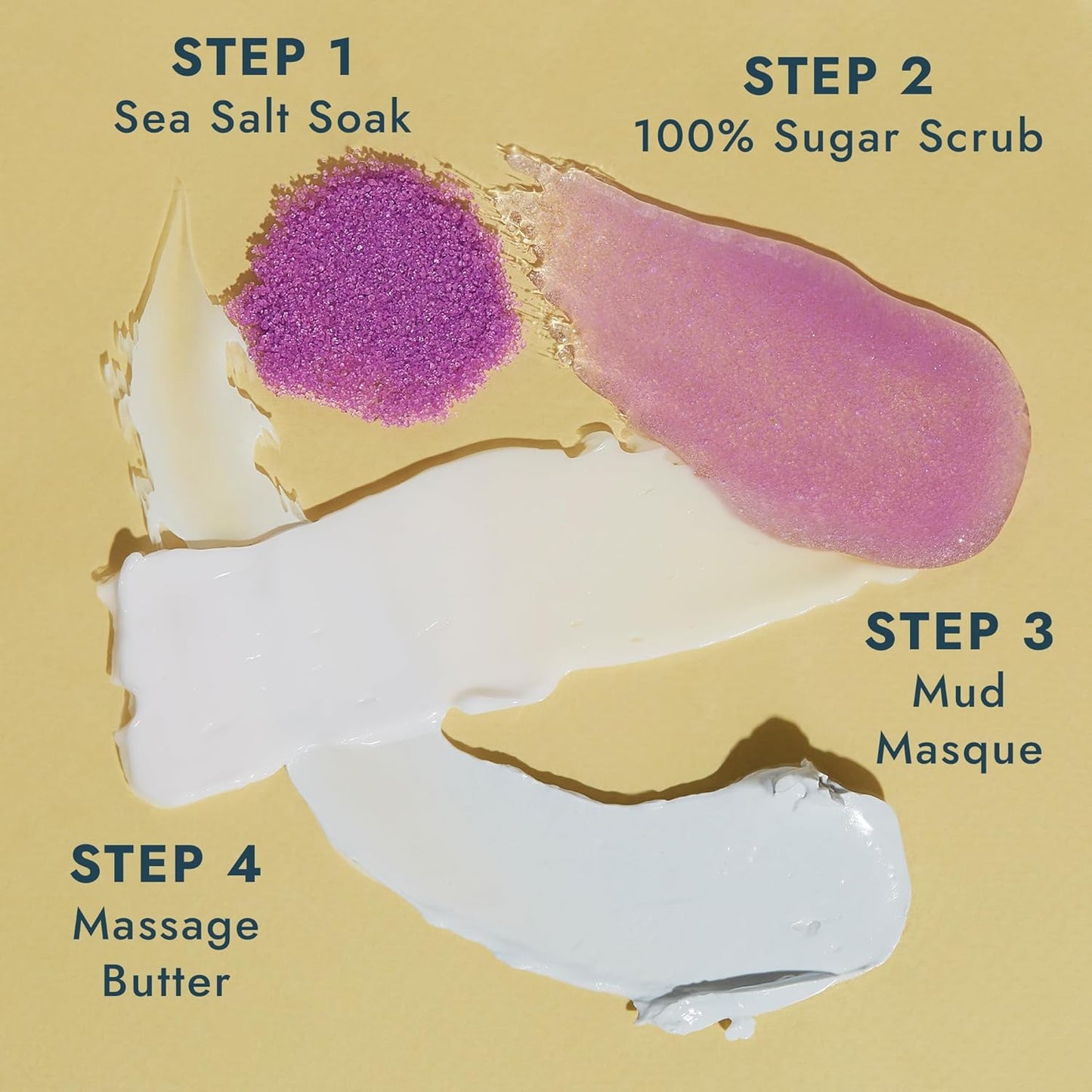 VOESH Pedi in a Box 4 Step Herb Trio - 3 Pack of Lavender Relieve, Eucalyptus Energy Boost & Herb Seed Oil Pedis, Spa Pedicure Kit, At-Home Pedicure