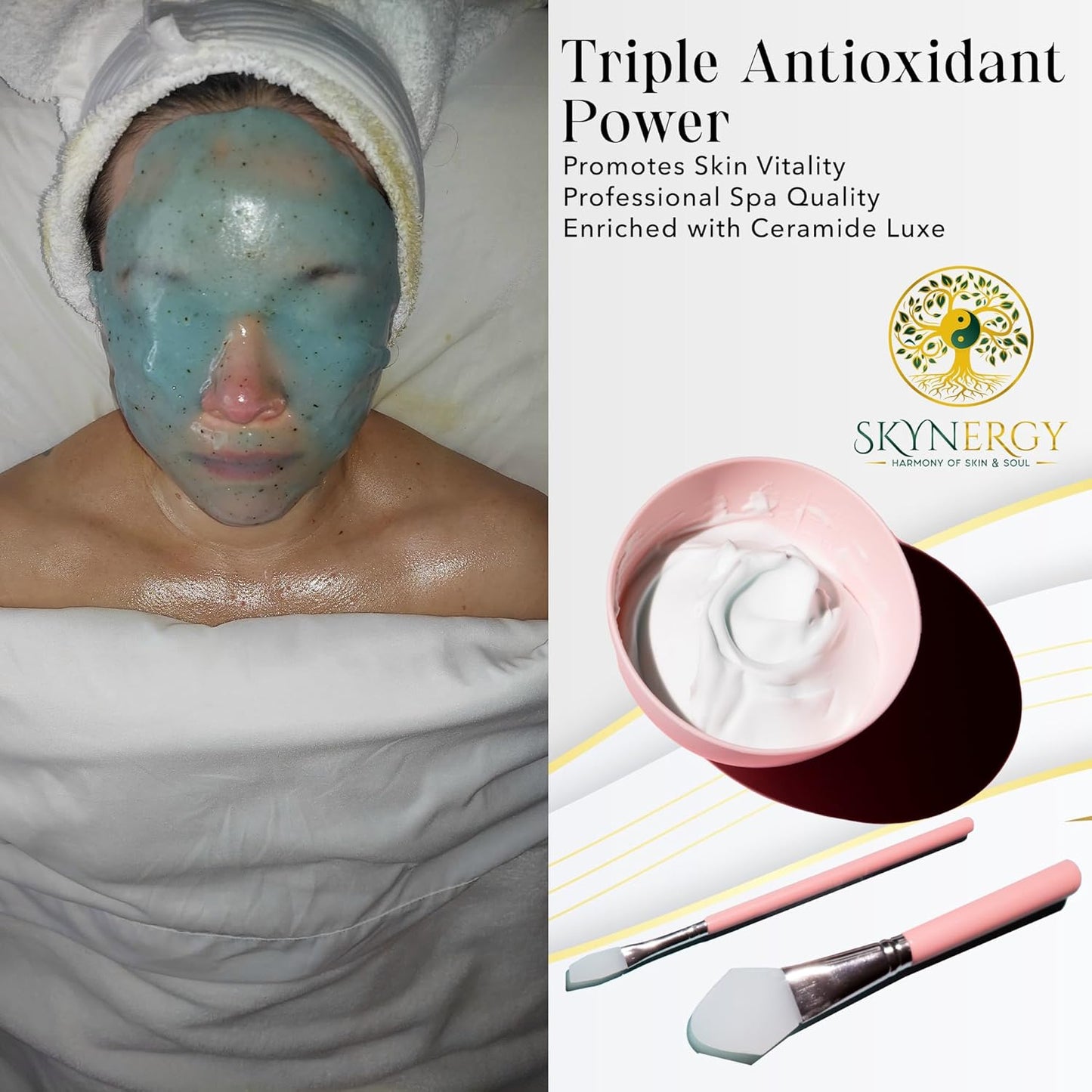 Ceramide Luxe Jelly Masks - Professional Grade HydroGlo for facials professional Peel Off Face Mask for Skin Hydration, Reduced Wrinkles, Fine Lines, Inflammation & Pigmentation | 30 fl oz |