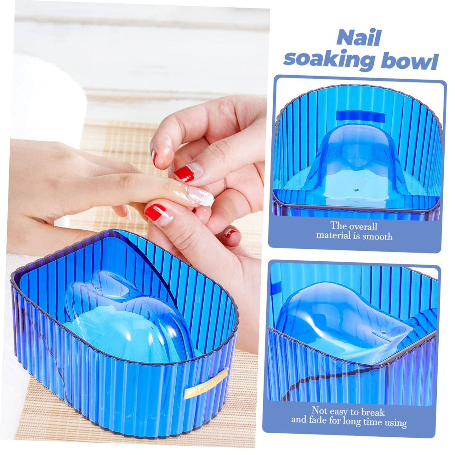 minkissy Manicure Soaking Bowl Nail Art Hand Soaking Bowl Salon Tools Easy to Clean