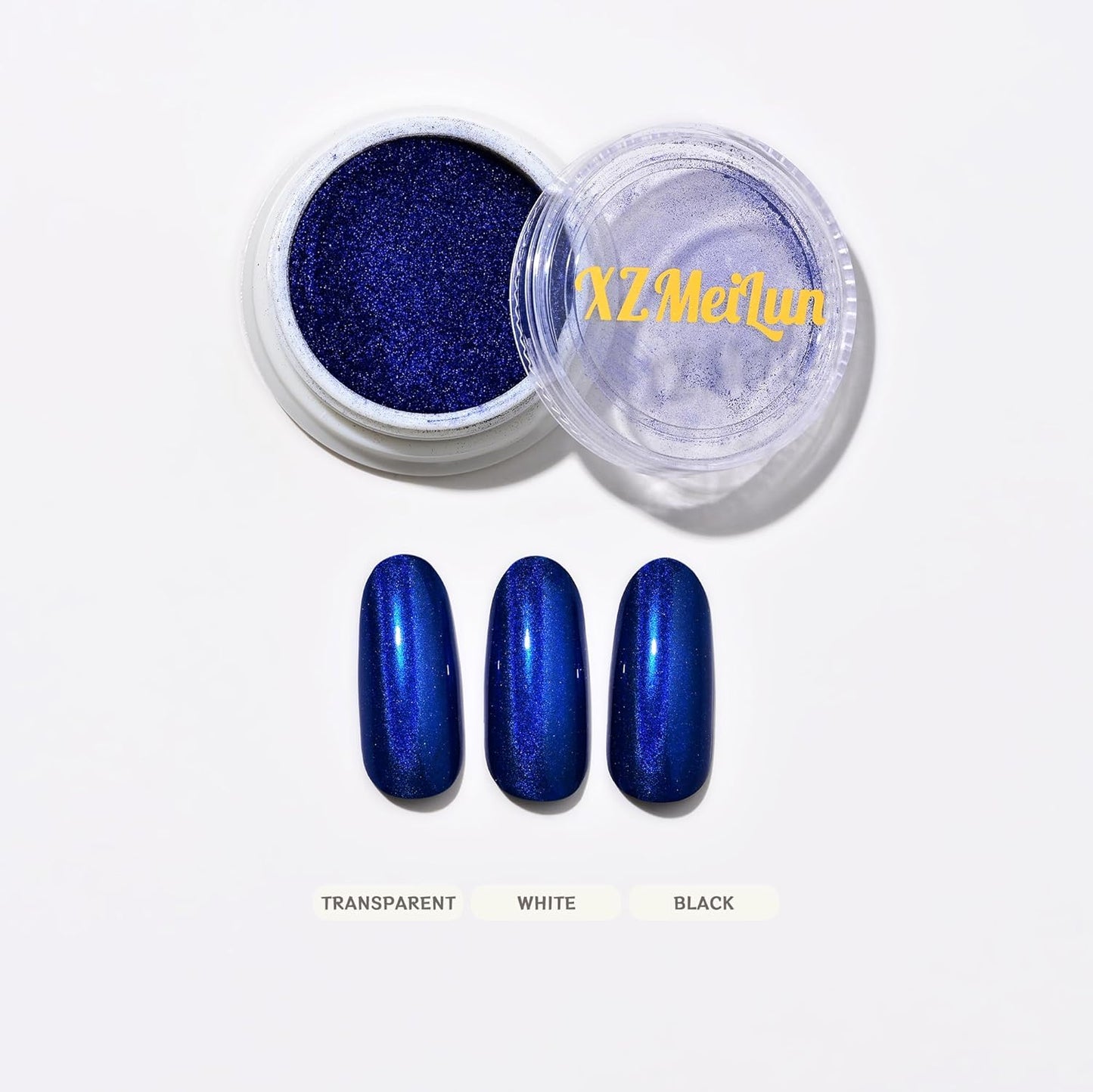 Chameleon Blue Magic Mirror Chrome Nail Powder, Big-Capacity 1.5g Metallic Dust Holographic Effect Powder Pigment Glitter Manicure Kit, Nail Art, Can Mixed with Builder Gel Nail Polish Use