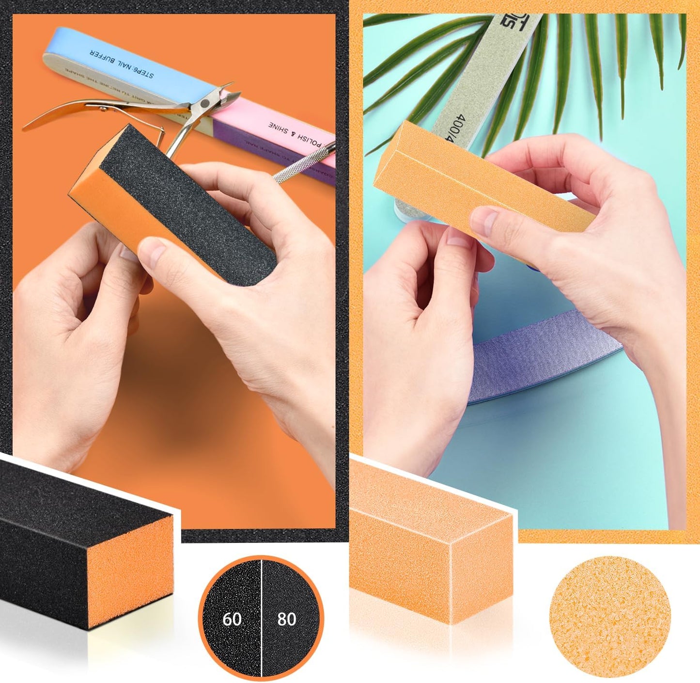 TsMADDTs Manicure Kit for Women with Nail Files, Buffer Blocks, Polishing Buffers, Cuticle Nipper, Pusher and Cuticle Oil