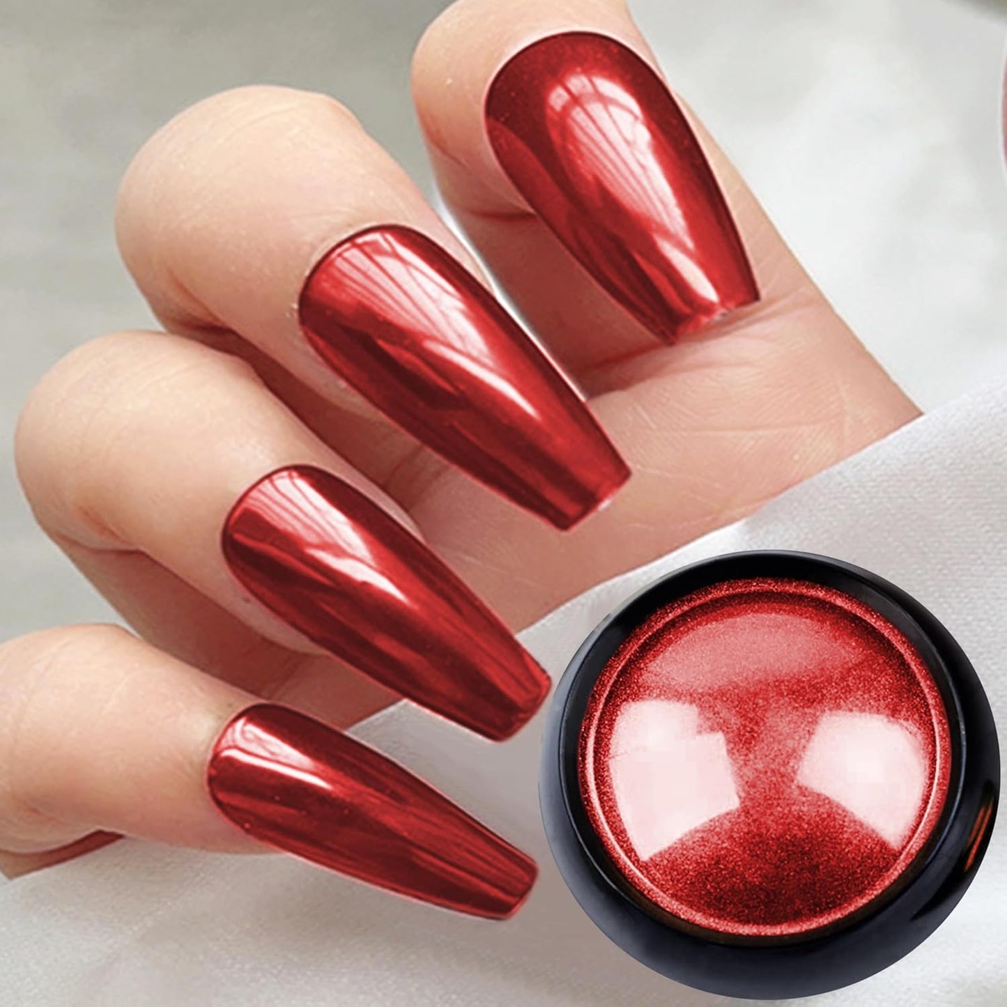 Chrome Powder for Nails,6Colors Fairy Chrome Powder Kit Mirror Luster Effect Charm Chrome PowderS for Gel Nails,Aurora ChromeS Nail Powder for Nail Art,Chrome PowderS for Acrylic Nails