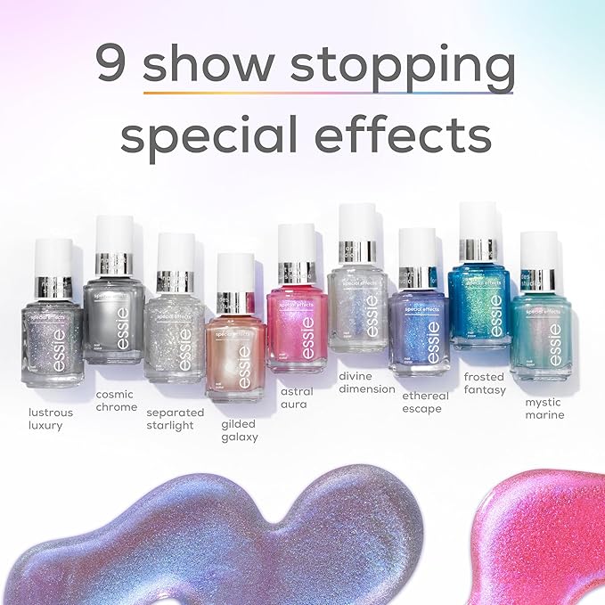 essie Nail Art Studio Special Effects Polish, Shimmer, Vegan, Pink Nail Polish, Astral Aura, 0.46 Fl Oz