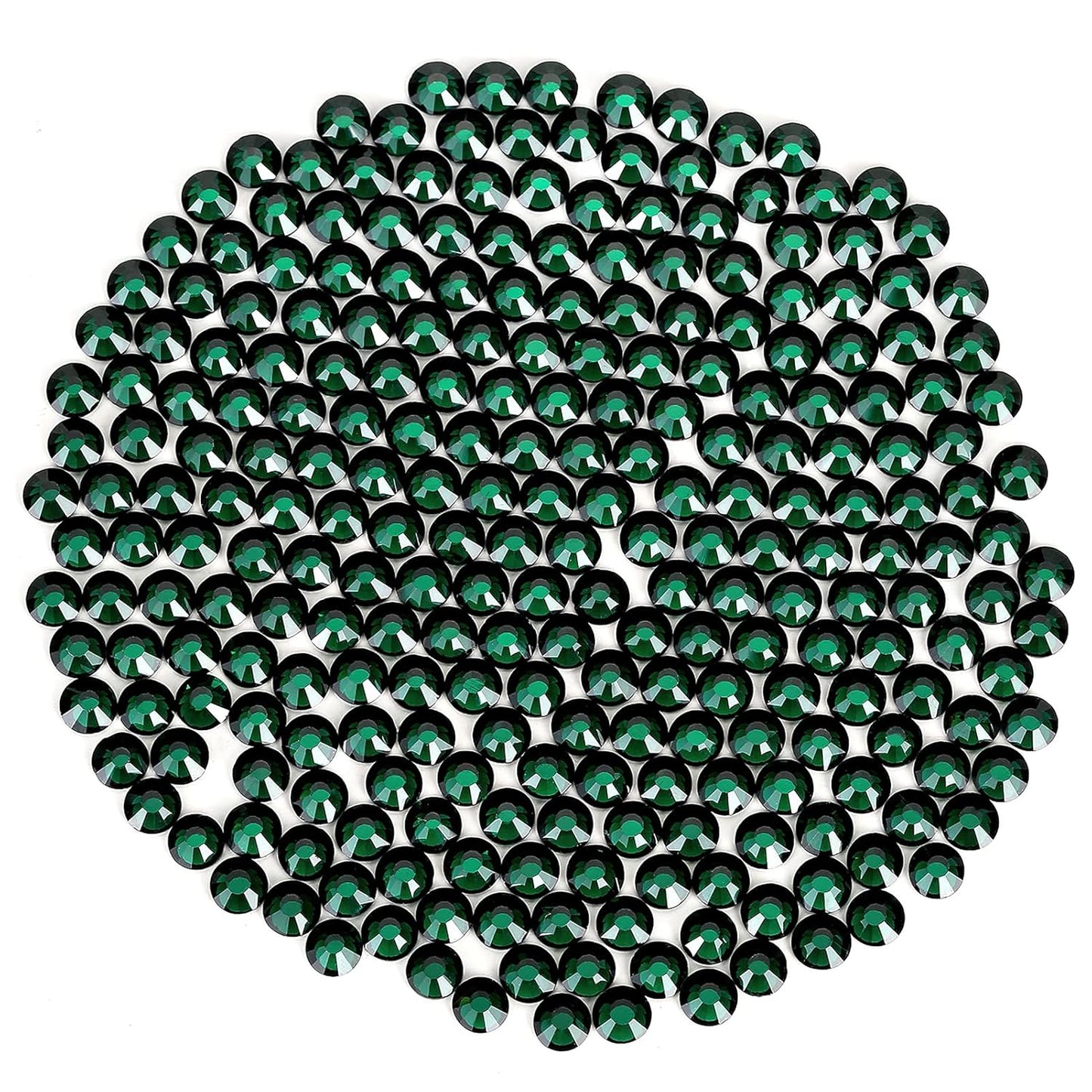 Emerald Rhinestones Flatback Rhinestone for Crafts Glass Nail Rhinestones Nail Gems Crystals for Makeup Bags Shoes Decoration DIY(SS30,288pcs,Emerald)
