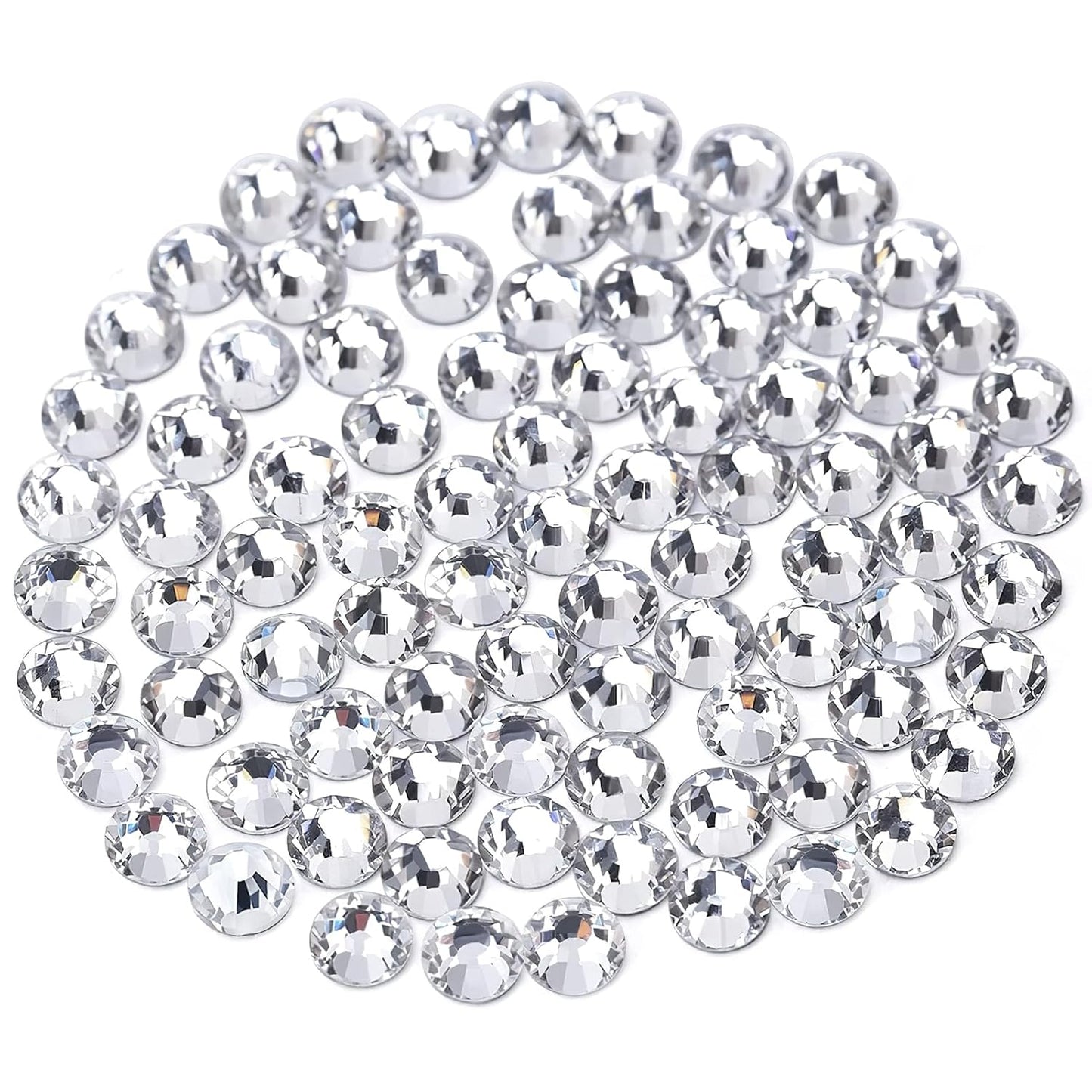 Novani Crystal Rhinestones, Flatback Loose Gemstones 1440pcs Glass Rhinestones for Clothes Shoes Crafts Makeup Nail Art and DIY Decorations(SS8, Crystal Clear)