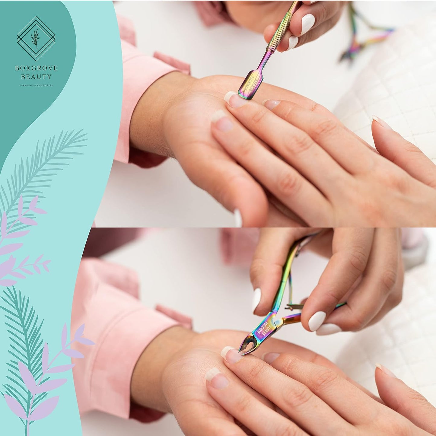 Professional Cuticle Cutter & Pusher Trimmer Manicure Tools with Double Spring– Perfect Nail Care Tool for Manicure & Pedicure Beauty at Home/Spa/Saloon