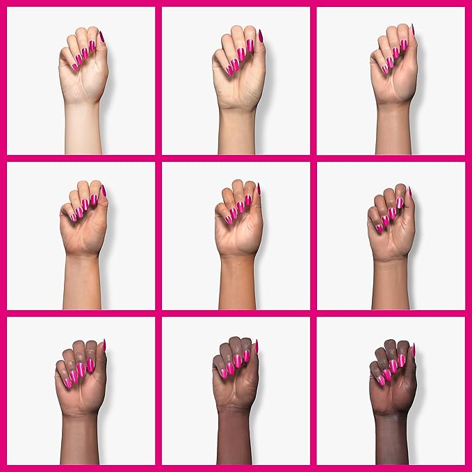 Beetles Pink Gel Nail Polish - Year 2 Kilo 15ML Gel Polish, 1 Pcs Hot Pink Colors, Soak off UV LED Lamp Nail Art Manicure Salon DIY Nail Design for Girls