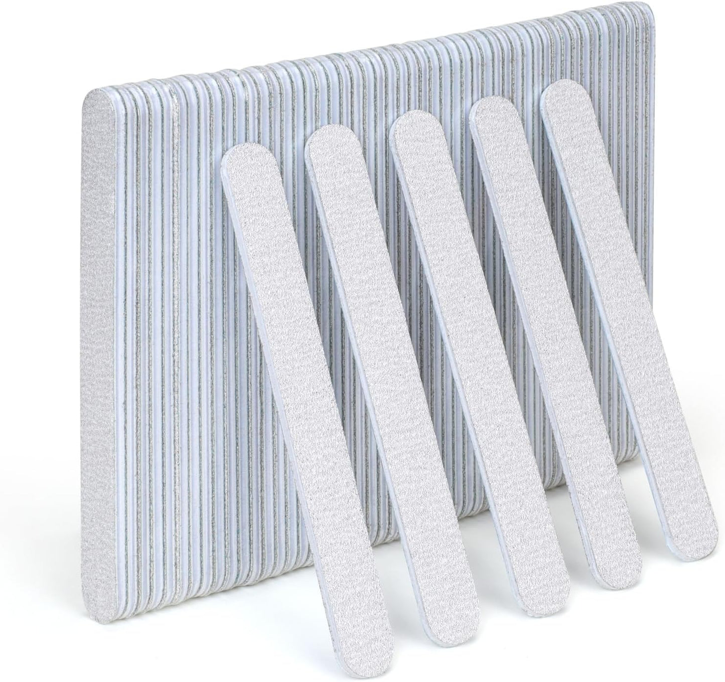 Nail Files, 50 PCS Fingernail Files 7" Long 80/100 Grit Emery Boards for Nails - Professional Nail File Bulk Washable for Acrylic, Gel, Dip Powder, and Poly Gel Nails