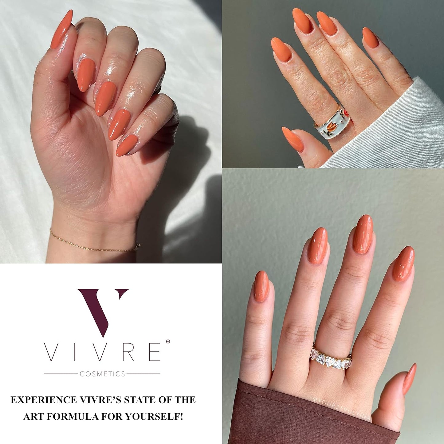VIVRE Cosmetics Quick Dry Shiny Halal Nail Polish - Vegan, Non Toxic, Long Lasting, Breathable & Water Permeable - Orange You Late?