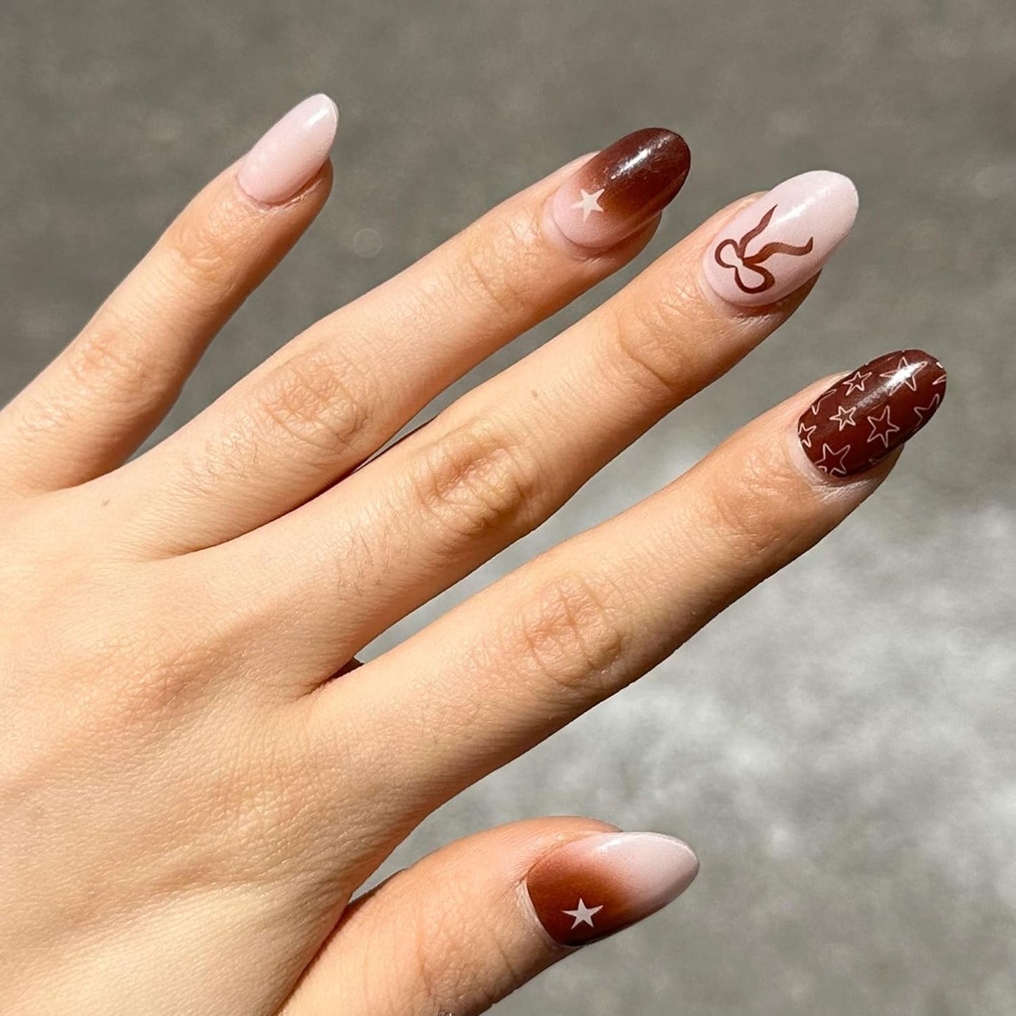 Semi Cured Gel Nail Strips - Trendy Nail Polish Wraps Works with Any UV Lamp - Long Lasting Easy Salon Manicure - 24pcs with 2 Prep Pads, Nail File & Cuticle Stick (Star Girl)