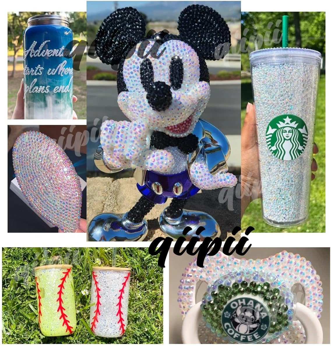 Transparent White AB Jelly Resin Rhinestones for Crafting 3mm 4mm 5mm Flatback Stones Bulk Non-Hotfix Resin Gems Diamonds Crystals Charms Supplies for Nails Eyes Face Makeup DIY Crafts Tumblers