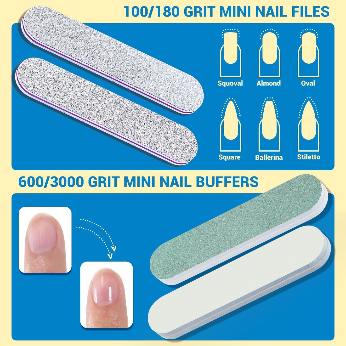 TsMADDTs Nail Polish Remover Kit with 2PCS Nail Soaking Bowls Manicure Bowls for Hands, Cuticle Remover Tools, Cuticle Oil, Files, Buffers, Brush, Dip Removal Kit