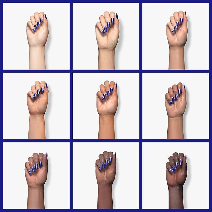 Beetles Blue Gel Nail Polish Paulina Lapis Royal Blue Color Soak Off Uv LED Nail Lamp 4th of july Gel Nail Polish Nail Art Design Patriotic Manicure Salon Diy Home for Women