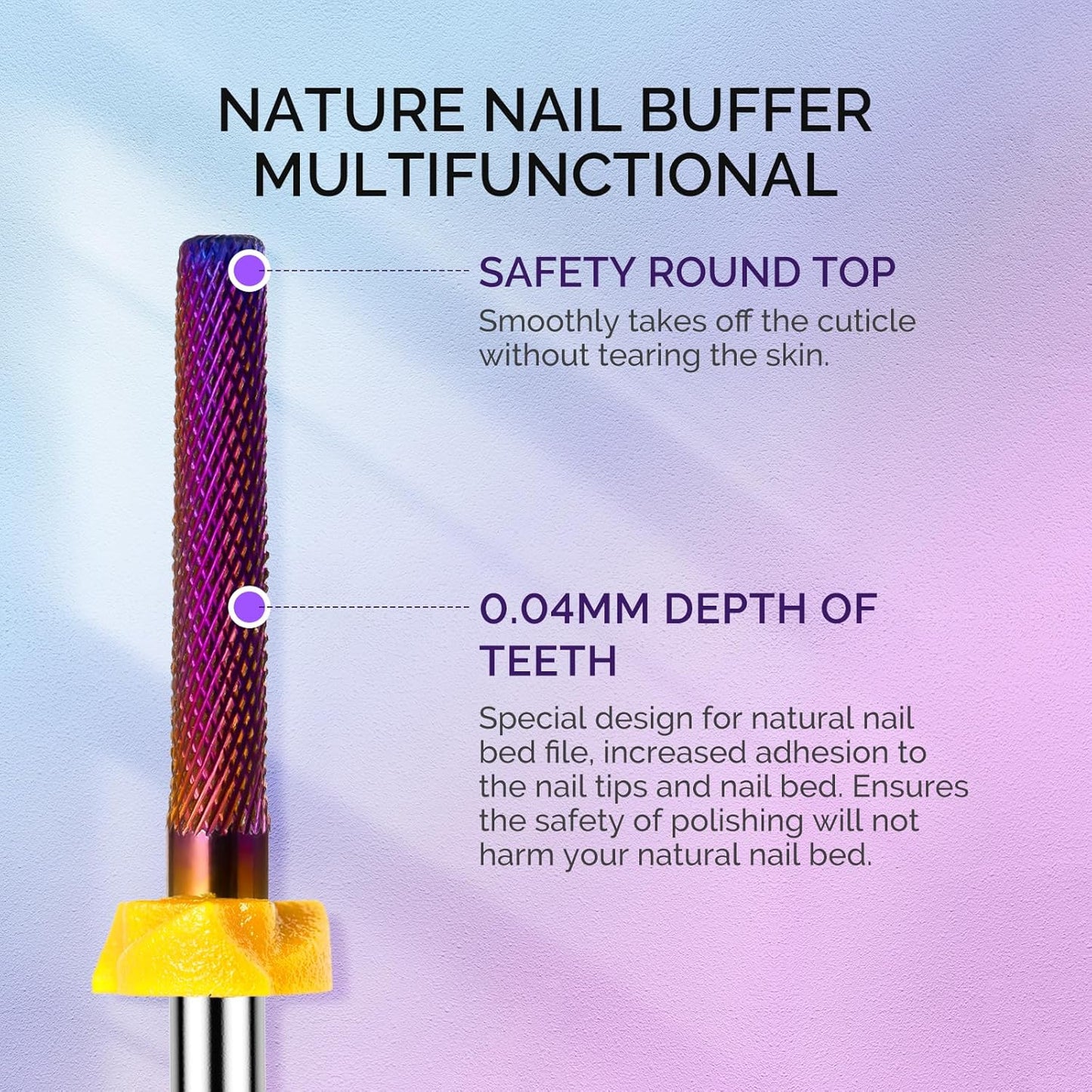 MelodySusie 3Pcs Nail Drill Bits Set, 3/32'' Carbide Tungsten Ceramic Bits, Flame, Nature Nail Buffer and Cone Shape Bits, Suitable for Manicure Pedicure Cuticle Gel Acrylic Remover