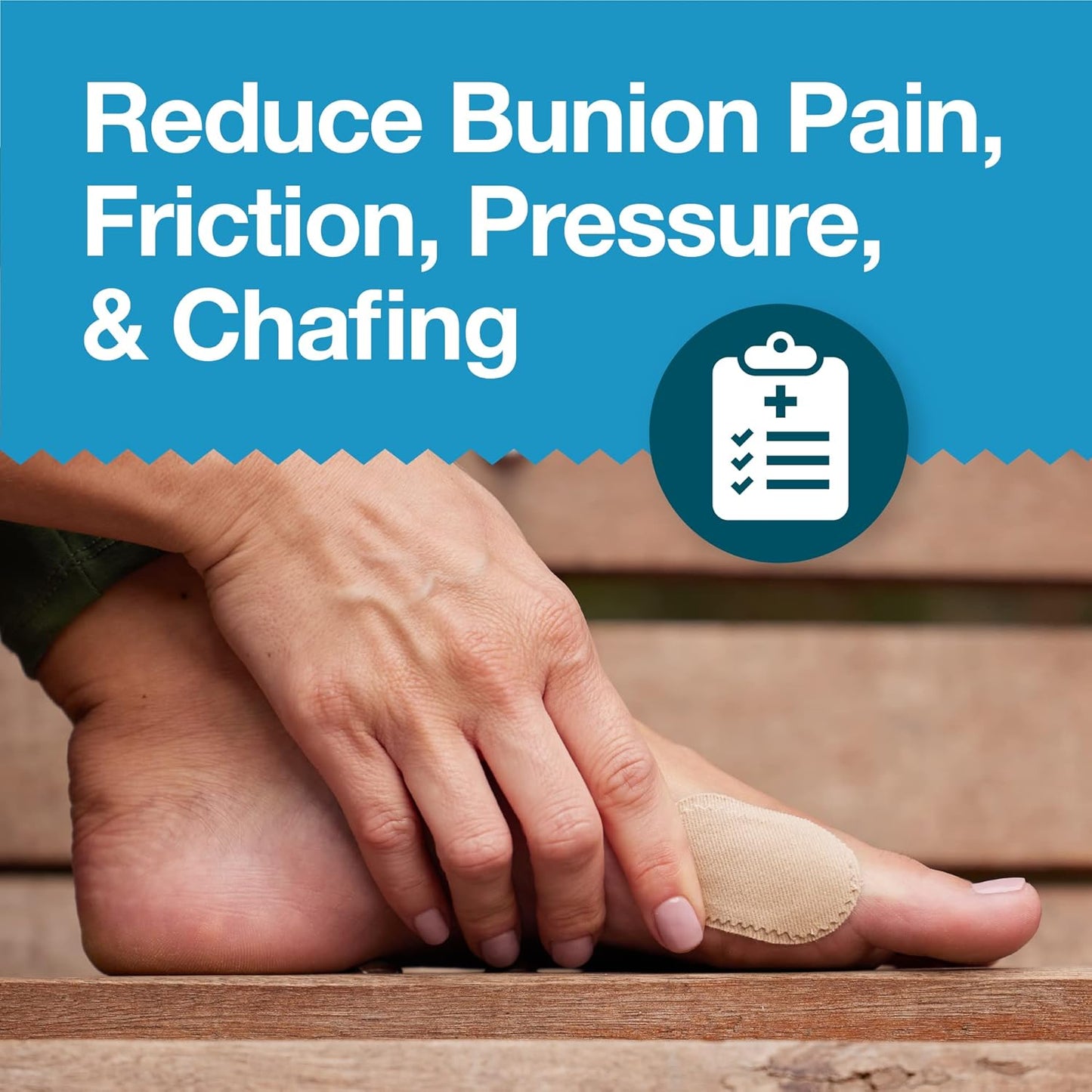 ZenToes Bunion Pads, Adhesive Bunion Cushions for Waterproof Protection, 48 Count