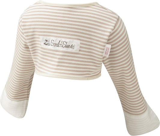 ScratchSleeves | Baby Boys' Stay-On Scratch Mitts | Stripes