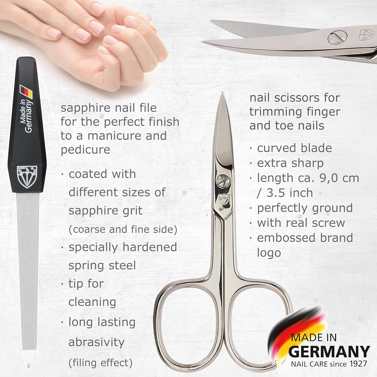 3 Swords Germany Men's Travel Set – Nail Scissors, Razor and much more in Compact Case, Ideal for Travel and Grooming On the Go