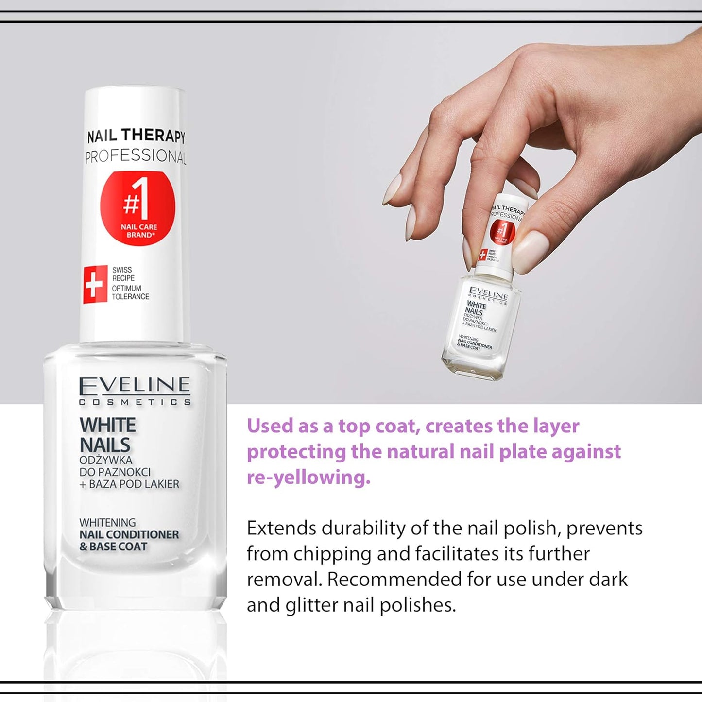Eveline Cosmetics 3 In 1 Instantly Whiter Nail Whitener