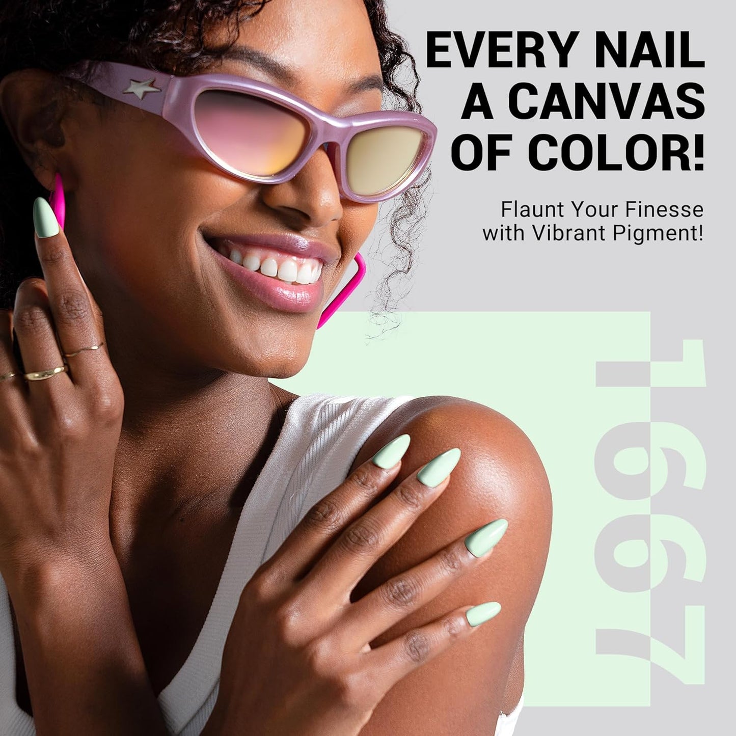 MelodySusie Thick White Gel Nail Polish,0.5fl oz White in Green Gel Polish Autumn Winter Color 1667, Soak Off UV LED Nail Lamp Gel Polish Christmas Gift for Women Manicure Salon DIY At Home 0.5 Fl Oz