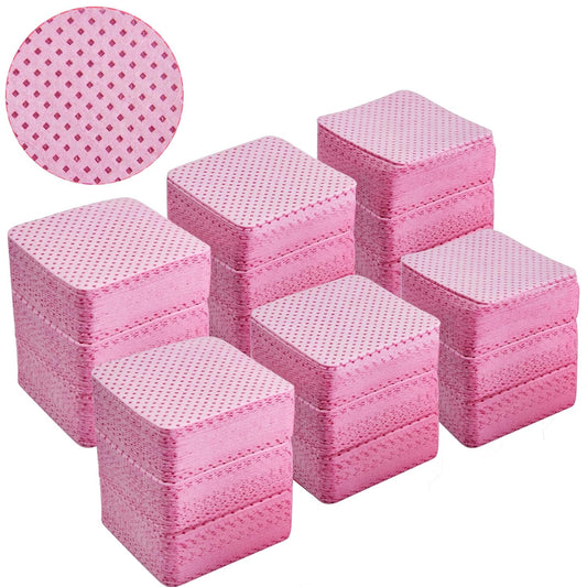 Pink Lint Free Nail Wipes- 540PCS Super Absorbent Nail Polish Remover Pads- Disposable Lint Free Wipes for Nail Polish Removal, lash Extensions Application, Nail Care