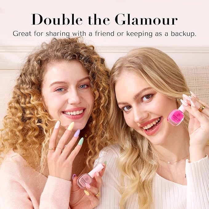 AZUREBEAUTY Nude Nail Polish Set, Light Brown Nail Polish Quick Dry Natural Infinite Shine Nail Lacquer Fingernail Polish Kit Salon-Quality for Women 2 PCS 0.34 oz Each