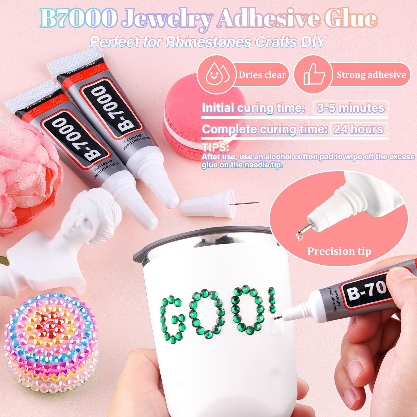30000Pcs Resin Rhinestones for Bedazzling with B7000 Jewelry Glue, Emerald Green Flatback Gems Rhinestones for Crafting, Clothing Tumblers Mugs Shoes Fabric Decor Nail Art