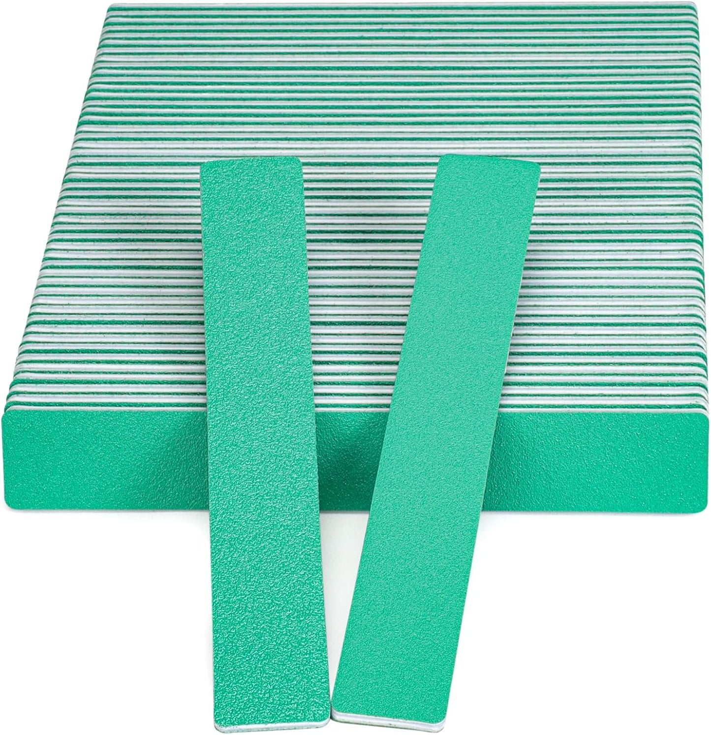 Nail File, 50 Pcs Nail Files 7" Long 100/180 Grit for Acrylic Nails Gel Nails Dip Powder Nails Poly Gel Washable Reusable Double Sided Buffering