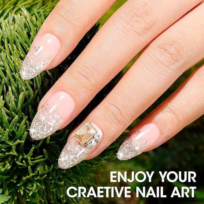 GELLEN Gold Glitter Gel Polish 18ml Gold, Soak off U V LED Reflective Glitter Gel Polish, Color No.872