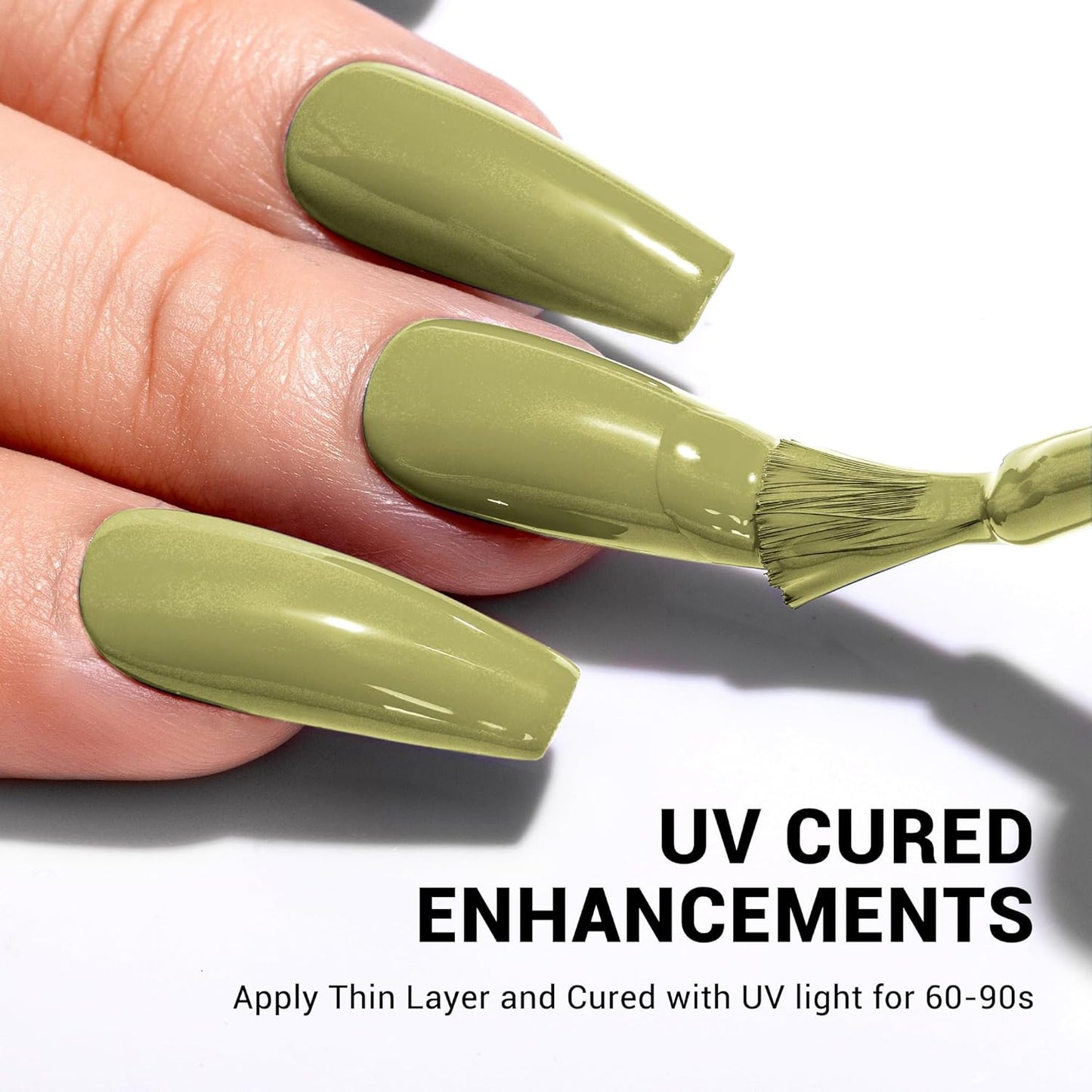 MelodySusie Thick Sage Green Gel Nail Polish,0.5fl oz Nails Soak Off UV LED Grass Gray Green Gel Polish Gift for Women Nail Art Manicure Salon DIY Nail Design Decoration at Home-A1309