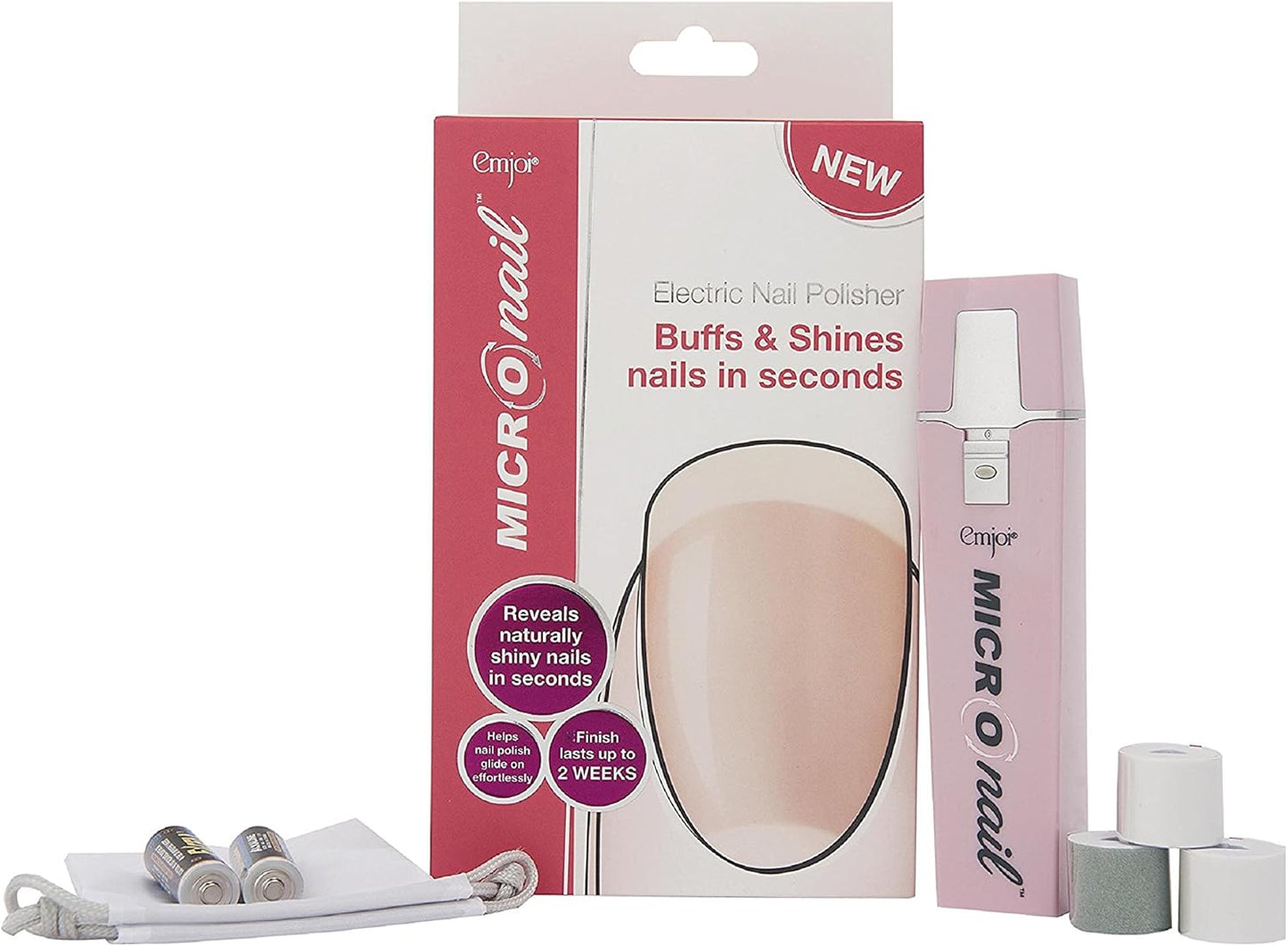 Emjoi Micro Electric Portable Nail Polisher Manicure Luxury Buff Smooth Shine