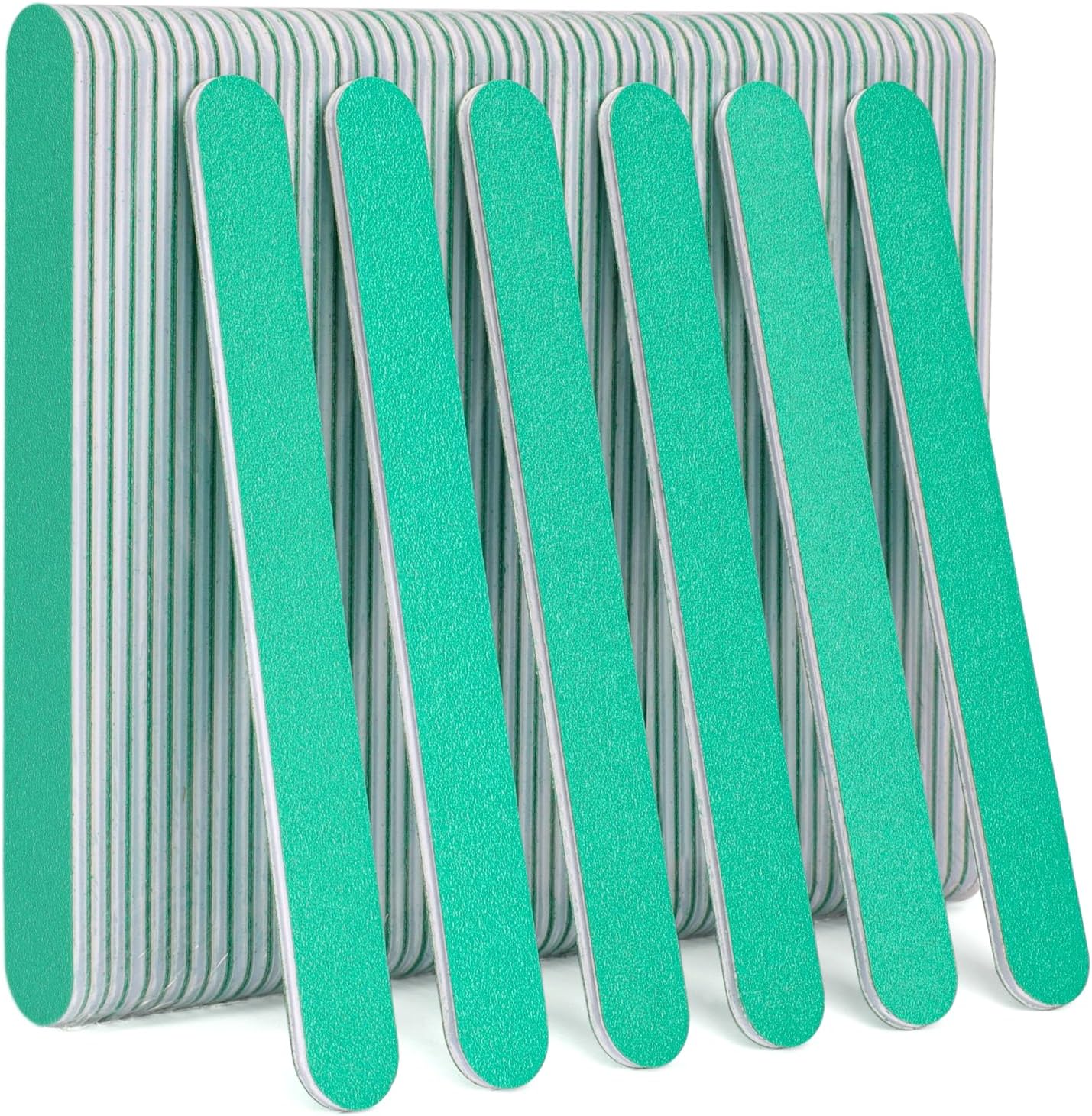 Nail File, 50 PCS Fingernail Files 7" Long 80/80 Grit Emery Boards for Nails - Professional Nail Files Washable for Acrylic, Gel, Dip Powder, and Poly Gel Nail - Coarse Rough Grit