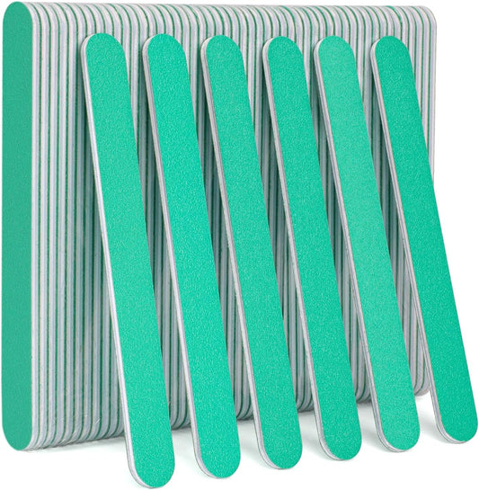 Nail File, 50 PCS Fingernail Files 7" Long 80/80 Grit Emery Boards for Nails - Professional Nail Files Washable for Acrylic, Gel, Dip Powder, and Poly Gel Nail - Coarse Rough Grit