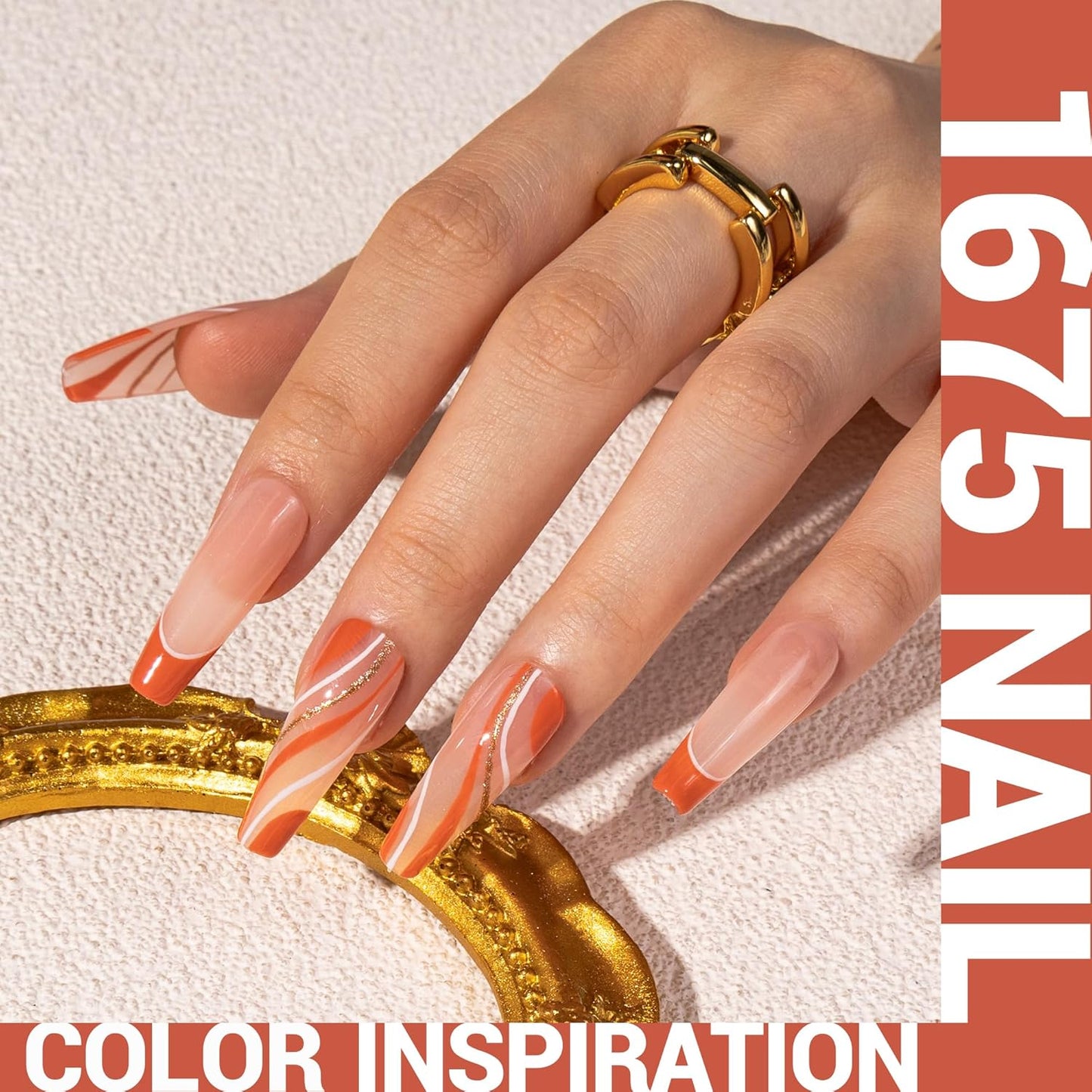 MelodySusie Thick Grapefruit Orange Gel Nail Polish,0.5fl oz Nails Soak Off UV LED Dark Orange Gel Polish Gift for Women Nail Art Manicure Salon DIY Nail Design Decoration at Home-A1504