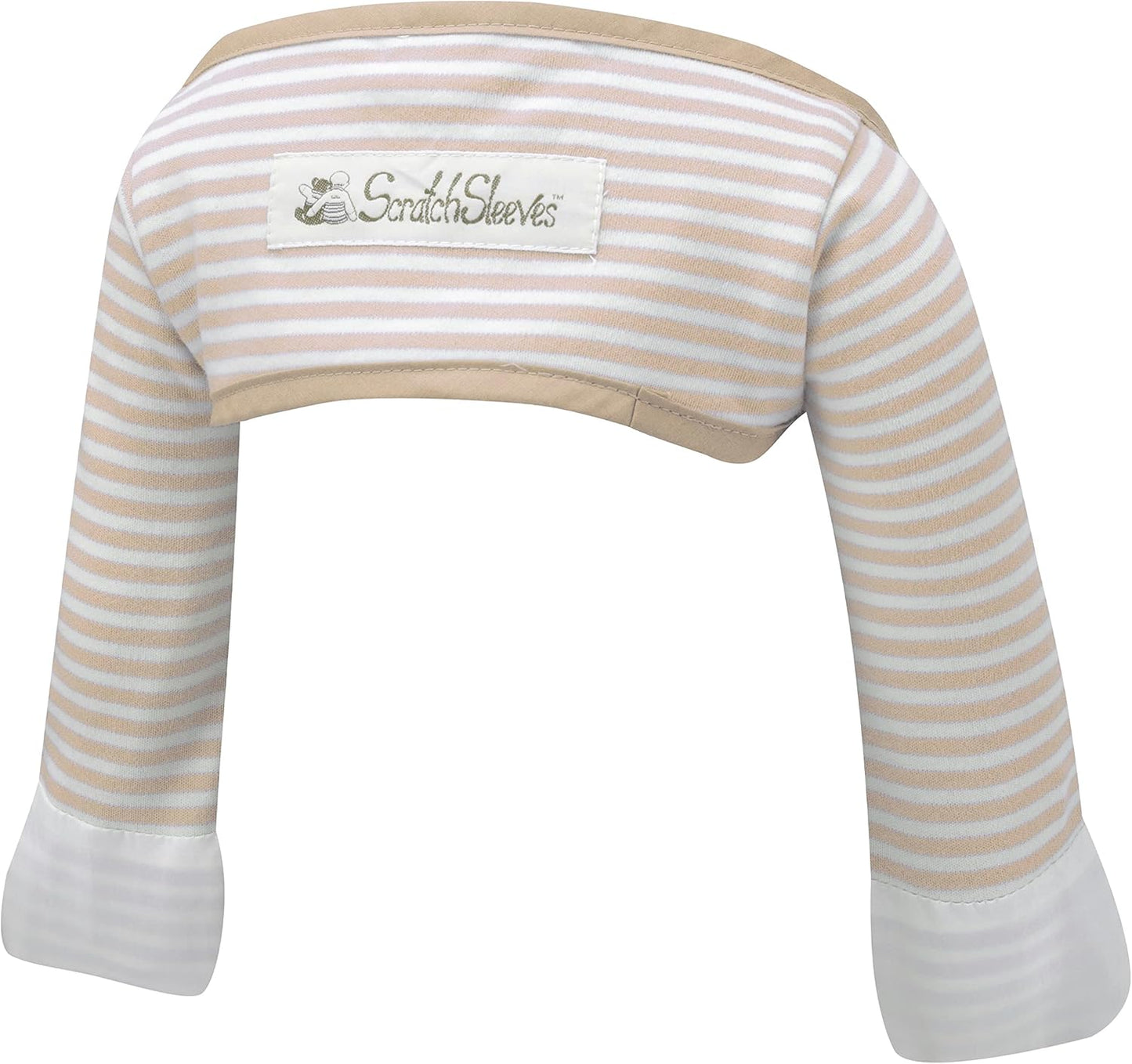 ScratchSleeves | Baby Boys' Stay-On Scratch Mitts | Stripes