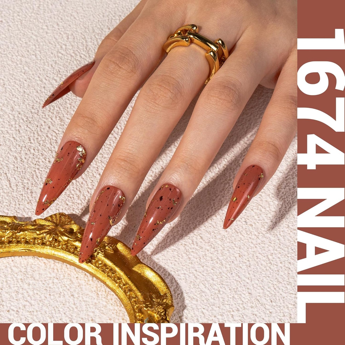 MelodySusie Thick Red Brown Gel Nail Polish,0.5fl oz Nails Soak Off UV LED Light Brown Gel Polish Christmas Gift for Women Nail Art Manicure Salon DIY Nail Design Decoration at Home-A1808
