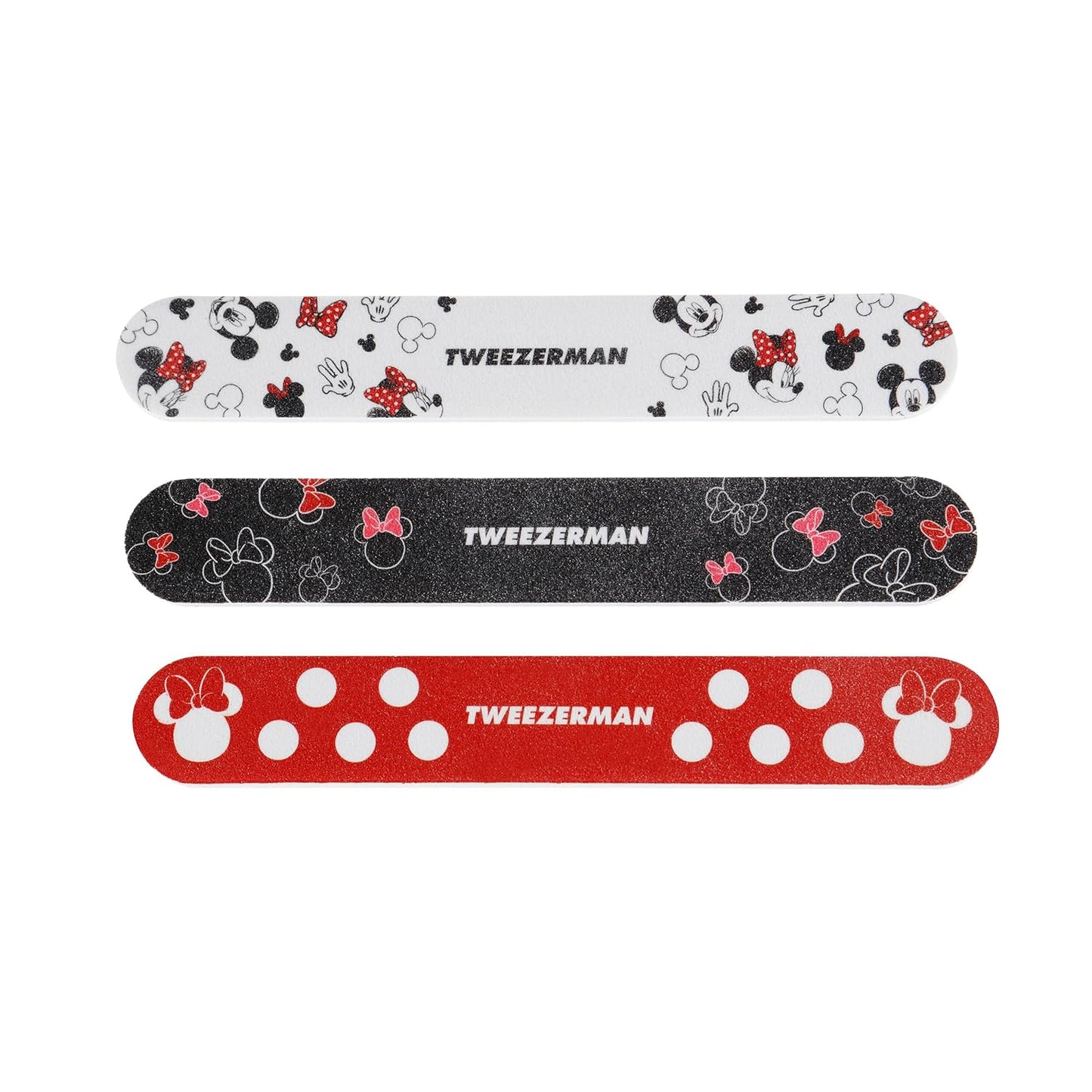 Tweezerman Disney's Mickey Mouse & Minnie Mouse Ear-esistible Nail Files (Pack of 3)