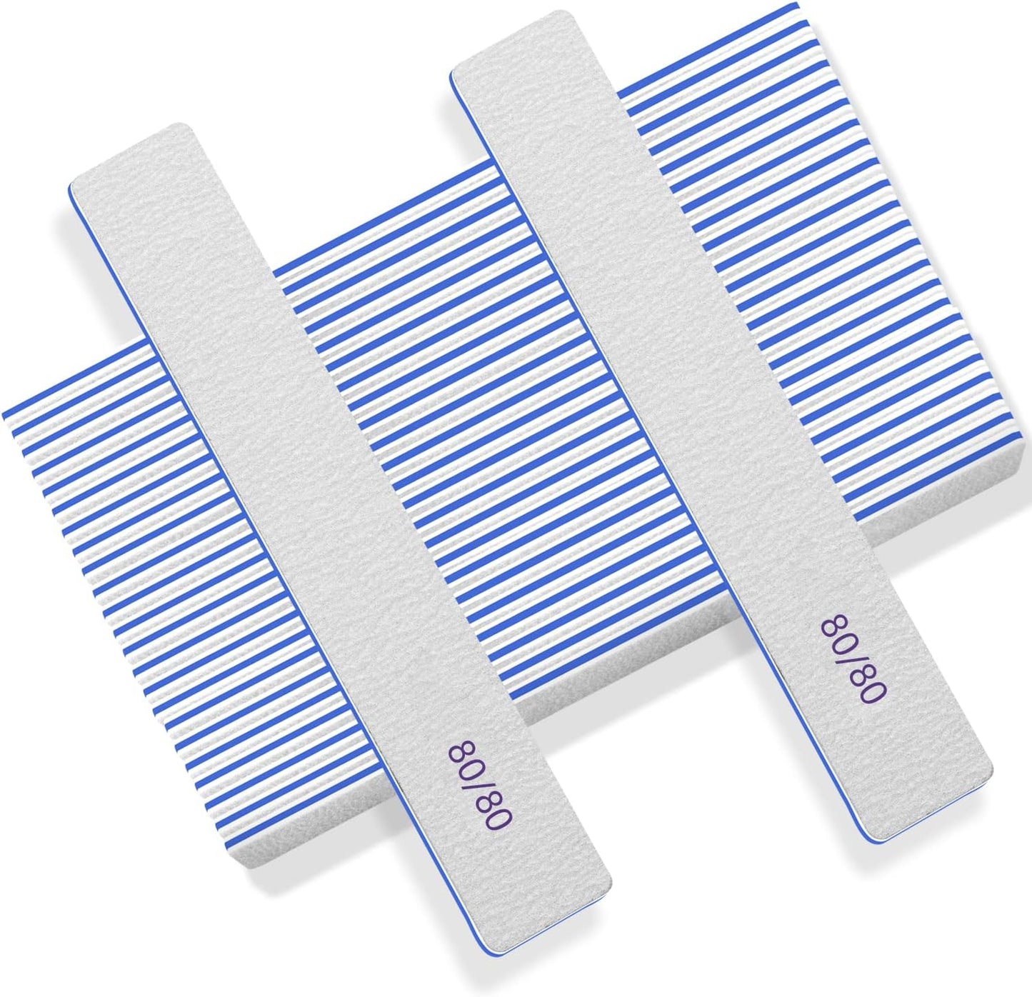 100 Pcs Nail Files for Natural Nails - 8080 Grit Nail File, Nail Files and Buffers, Strong Nail File for Acrylic Nails, Toe Nail Files, for Home and Salon Use