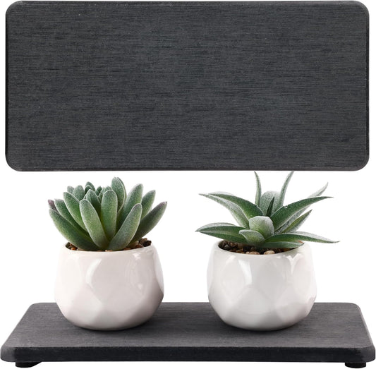 2 Pcs Water Absorbing Stone Trays, Kitchen/Bathroom Sink Soap Dish, Diatomite Tray Used for Hand Soap & Cosmetic Bottles in The Modern Home, 4" W x 8.3" L, Dark Gray