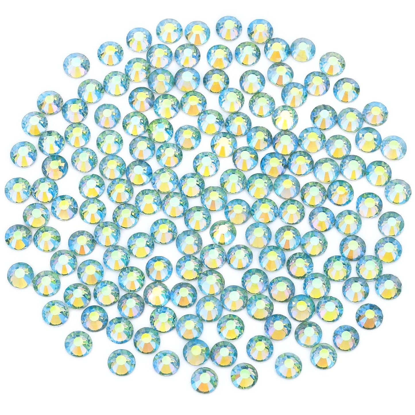 Light Green AB Rhinestones Crystals Rhinestone for Crafts Glass Flatback Gems and Rhinestones for Nails Art Makeup Bags Shoes Decoration DIY(SS10,1440pcs,Light Green AB)
