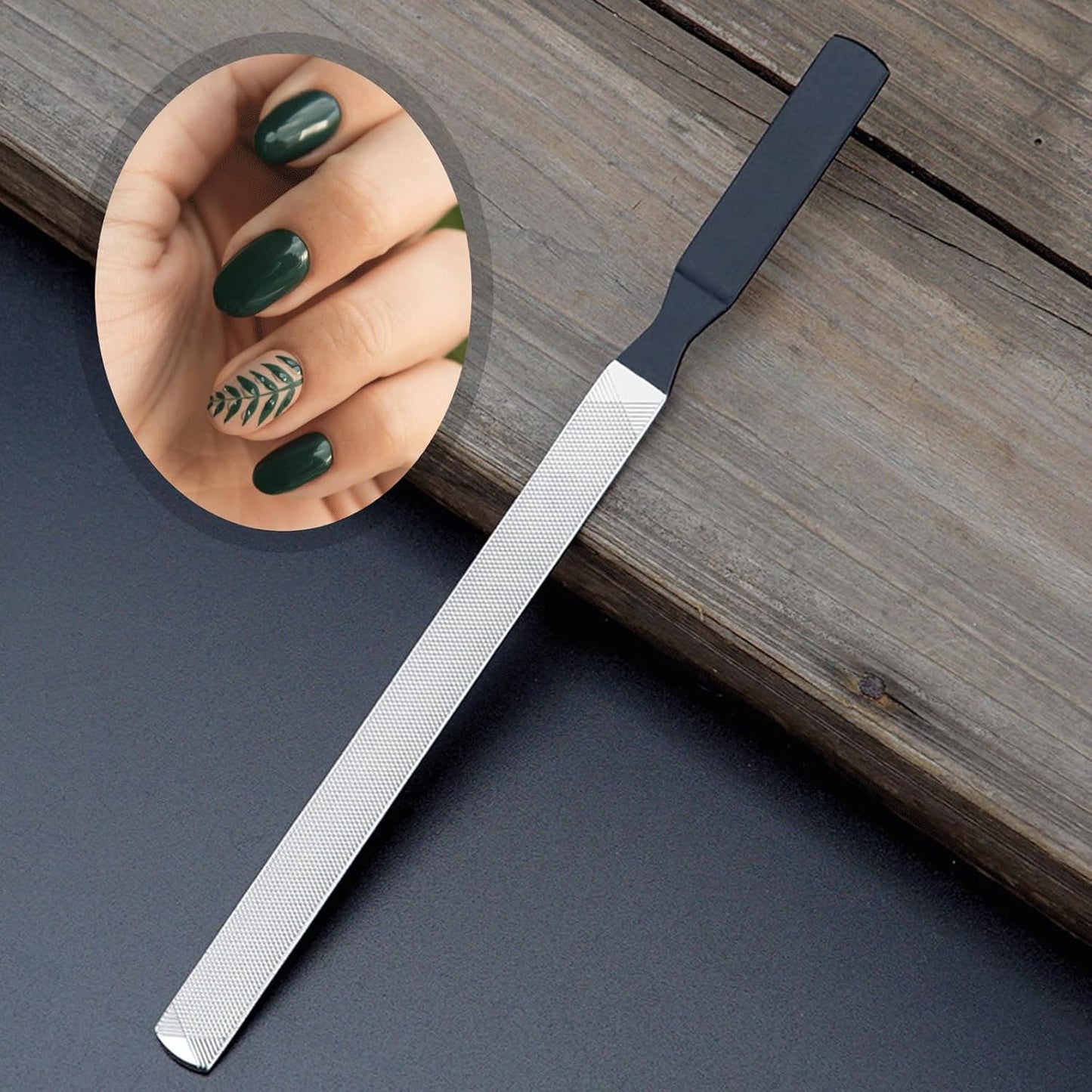 6PCS Metal Toe Nail Files for Thick Nails, Stainless Steel Double Sided Fingernail Toenail Files, Reusable Manicure Files for Women Men