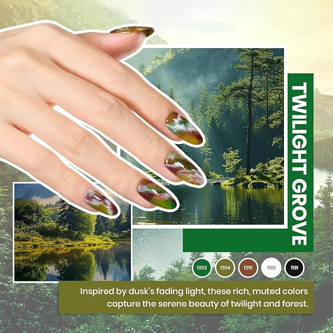 Beetles Gel Nail Polish Kit with U V Light - 80Pcs Fall Nail Fest Color Enchantment 55 Colors Gel Polish Starter Kit with Base Top Coat DIY Nails Stickers Manicure Tools Gift for Women Teens Girls
