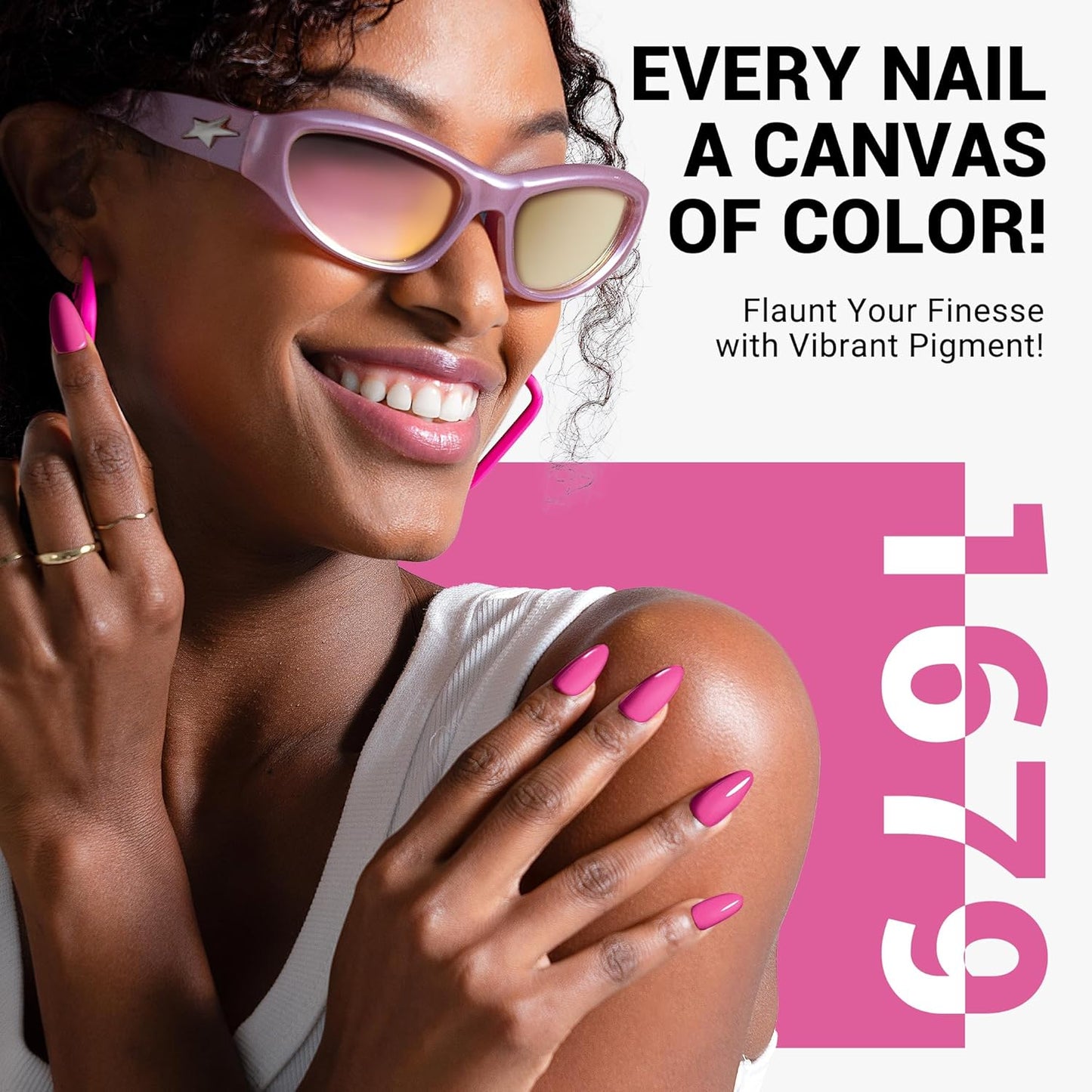 MelodySusie Thick Hot Pink Gel Nail Polish,0.5fl oz Nails Soak Off UV LED Pastel Purple Pink Gel Polish Gift for Women Nail Art Manicure Salon DIY Nail Design Decoration at Home-1679