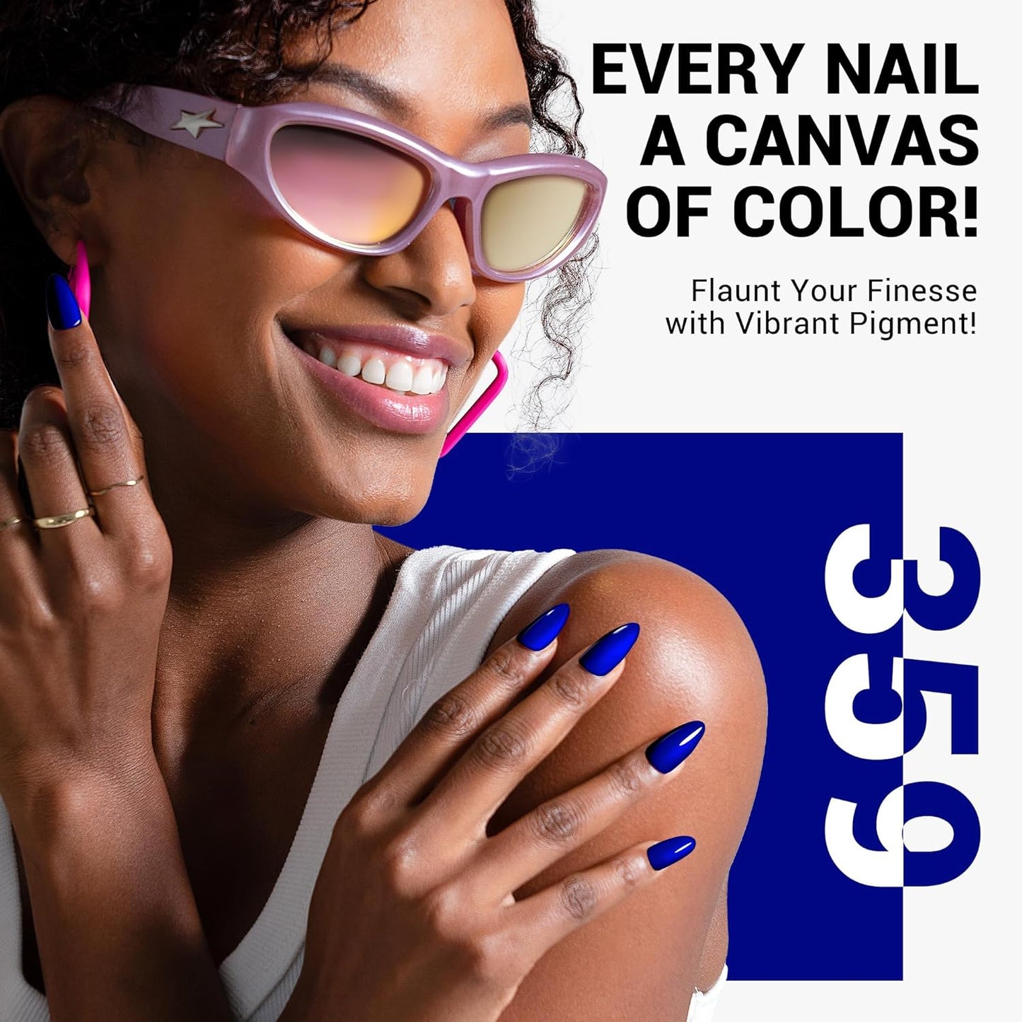 MelodySusie Thick Persian Blue Gel Nail Polish,0.5fl oz Soak Off UV LED Sapphire Blue Gel Polish Christmas Gift for Women Nail Art Manicure Salon DIY Nail Design Decoration at Home-359