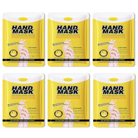 6PCS Hand Masks,Hydrating Hand Masks Moisturizing Gloves Overnight for Dry Cracked Hands,Daily Hand Care Hand Masks Gift Set for Women and Men L