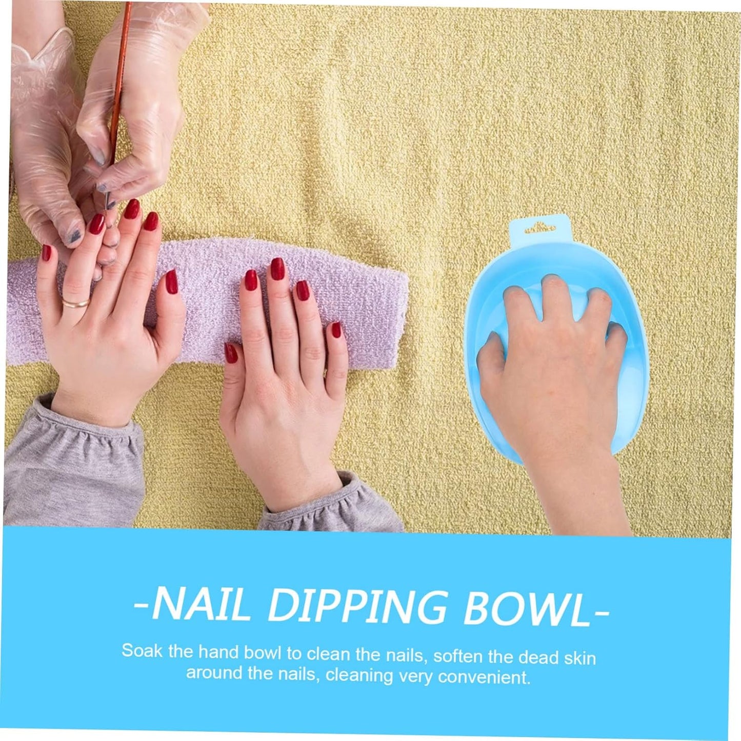 2pcs Nail Art Soak Bowls Manicure Tools for Nail Soaking and Polishing and Dead Skin Treatment